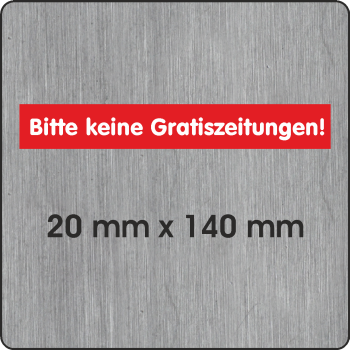 Bitte keine gratis Zeitungen !