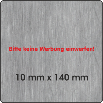 bitte keine werbung einwerfen