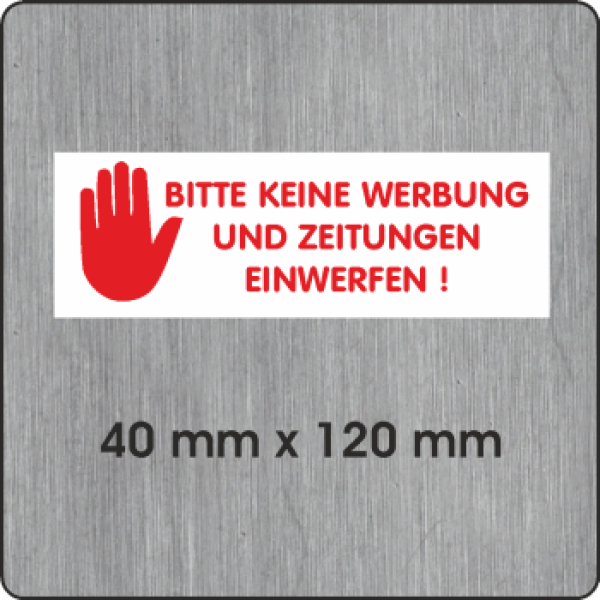 stop! bitte keine werbung und zeitungen einwerfen !