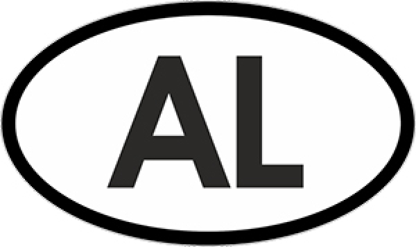 Nationalitätskennzeichen Aufkleber für - Pkw ( AL )