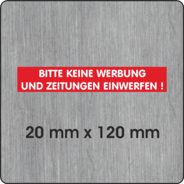 stop! bitte keine werbung und zeitungen einwerfen !