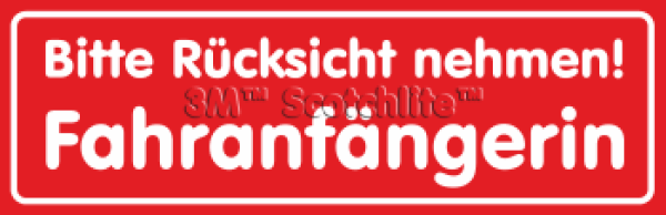 Fahranfänger Magnet-Schild oder Aufkleber, aus Selbstklebefolie