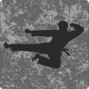 Karate Sticker Nr. 5 Aufkleber ohne Untergrund ( Freistehend )